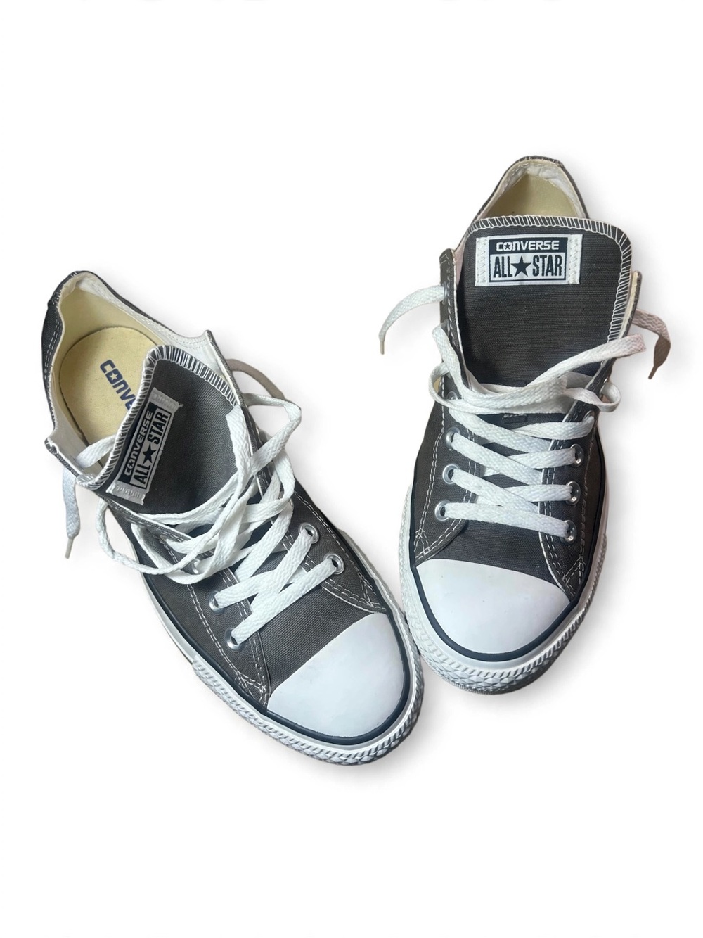 Converse Men’s Black & White & Grey Low-Top Canvas Sneakers